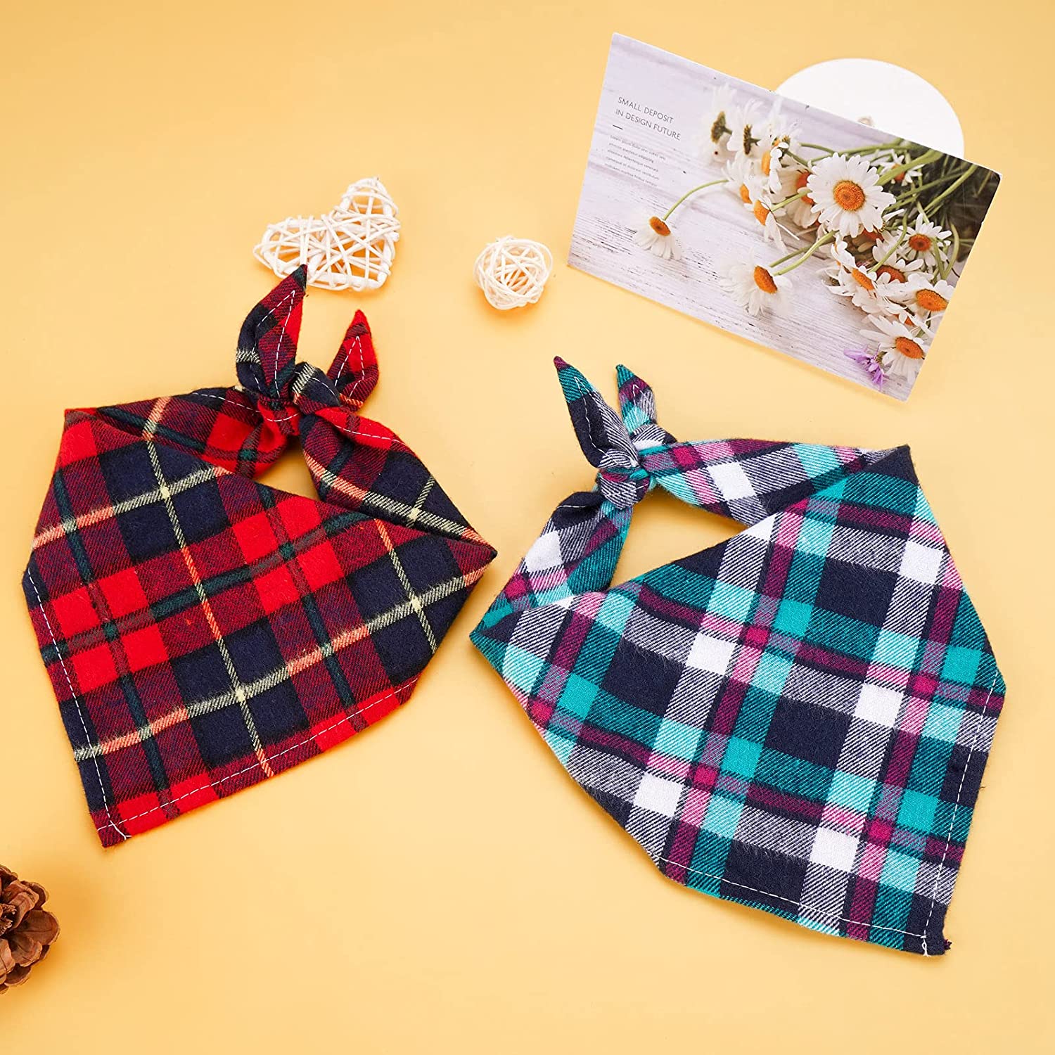 Plaid Flannelette Dog Bandana