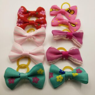 Mini Hair Bows with Band Pk D
